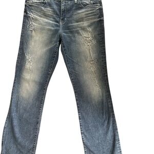 Big Star Relaxed Fit Distressed Blue Jeans